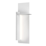 Backgate Left Outdoor Wall Sconce - Textured White
