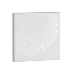 Dotwave Square Outdoor Wall Sconce - Textured White