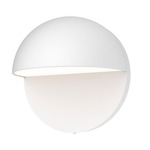 Mezza Cupola Eyelid Outdoor Wall Sconce - Textured White