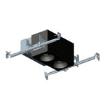 1X2 Trimmed Flanged IC Airtight Housing - Black