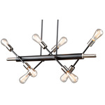 Truro Linear Pendant - Brushed Nickel / Black