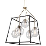 Bridegtown Pendant - Black / Harvest Brass / Clear
