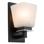 Eastwood Wall Sconce - Black / Brushed Nickel / Frosted