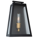 Charleston Outdoor Wall Light - Black / Clear