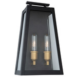 Charleston Outdoor Wall Light - Black / Clear