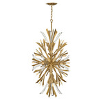 Vida Long Pendant - Burnished Gold / Crystal