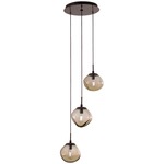 Nova Round Multi Light Pendant - Flat Bronze / Bronze