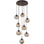 Nova Round Multi Light Pendant - Flat Bronze / Bronze