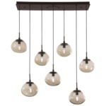 Nova Linear Multi Light Pendant - Flat Bronze / Bronze