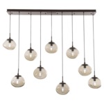 Nova Linear Multi Light Pendant - Flat Bronze / Bronze