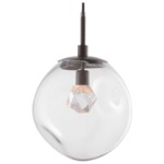 Aster Gem Pendant - Beige Silver / Clear Zircon