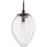 Meteo Gem Pendant - Metallic Beige Silver / Clear Floret