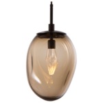 Meteo Gem Pendant - Flat Bronze / Bronze Geo