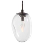 Meteo Gem Pendant - Beige Silver / Clear Geo