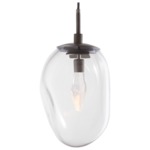 Meteo Gem Pendant - Metallic Beige Silver / Clear Geo