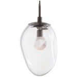 Meteo Gem Pendant - Beige Silver / Clear Zircon
