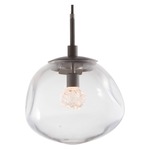 Nova Gem Pendant - Beige Silver / Clear Floret