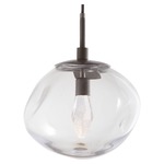 Nova Gem Pendant - Metallic Beige Silver / Clear Geo