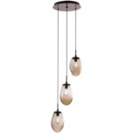 Meteo Round Multi Light Pendant - Flat Bronze / Bronze