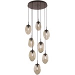 Meteo Round Multi Light Pendant - Flat Bronze / Bronze