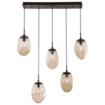 Meteo Linear Multi Light Pendant - Flat Bronze / Bronze