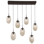 Meteo Linear Multi Light Pendant - Flat Bronze / Bronze