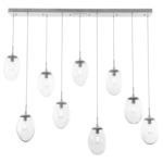 Meteo Linear Multi Light Pendant - Metallic Beige Silver / Clear