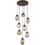 Cosmos Round Multi Light Pendant - Flat Bronze / Bronze