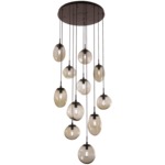 Cosmos Round Multi Light Pendant - Flat Bronze / Bronze