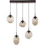 Cosmos Linear Multi Light Pendant - Flat Bronze / Bronze