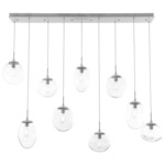 Cosmos Linear Multi Light Pendant - Metallic Beige Silver / Clear