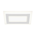 Offset Rectangle Ceiling Light Fixture - Textured White / White Acrylic
