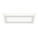 Offset Rectangle Ceiling Light Fixture - Textured White / White Acrylic