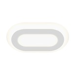 Offset Racetrack Ceiling Light Fixture - Textured White / White Acrylic