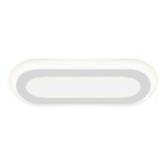 Offset Racetrack Ceiling Light Fixture - Textured White / White Acrylic
