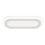 Offset Racetrack Ceiling Light Fixture - Textured White / White Acrylic