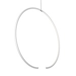 Torc Single Pendant - Satin White / White