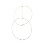 Torc Multi-Ring Pendant - Satin White / White