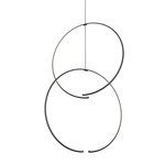 Torc Multi-Ring Pendant - Satin Black / White