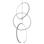 Torc Multi-Ring Pendant - Satin Black / White