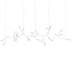 Vines Linear Pendant - Satin White / White