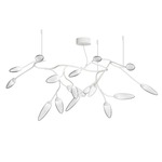 Vines Semi-Flush Ceiling Light - Satin White / White