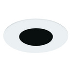 Element 4 Inch Round Flanged Flat Lensed Shower Trim - White / Lensed