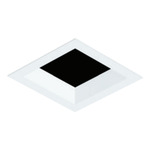 Element 4IN SQ Flanged Bevel Lensed Shower Trim - White / Lensed