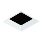 Element 4IN SQ Flangeless Bevel Lensed Shower Trim - White / Lensed