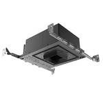 Element 3IN SQ Flangeless Downlight New Construction Housing - Black