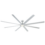 Hydra DC Ceiling Fan with Light - Titanium Silver