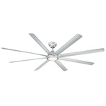 Hydra DC Ceiling Fan with Light - Titanium Silver