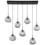 Nova Linear Multi Light Pendant - Matte Black / Smoke