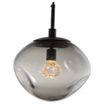 Nova Gem Pendant - Matte Black / Smoke Floret